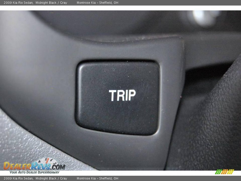 2009 Kia Rio Sedan Midnight Black / Gray Photo #32