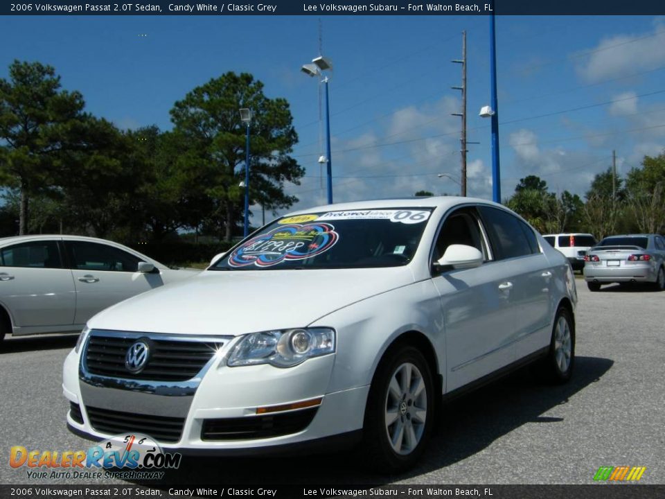 2006 Volkswagen Passat 2.0T Sedan Candy White / Classic Grey Photo #1