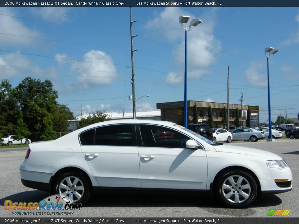 2006 Volkswagen Passat 2.0T Sedan Candy White / Classic Grey Photo #6