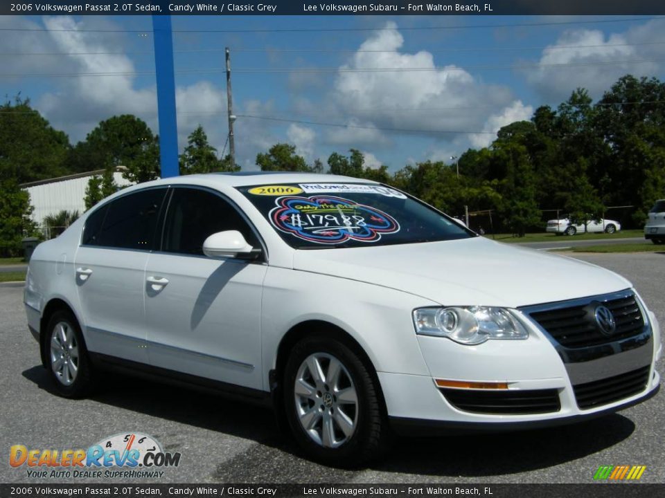 2006 Volkswagen Passat 2.0T Sedan Candy White / Classic Grey Photo #7