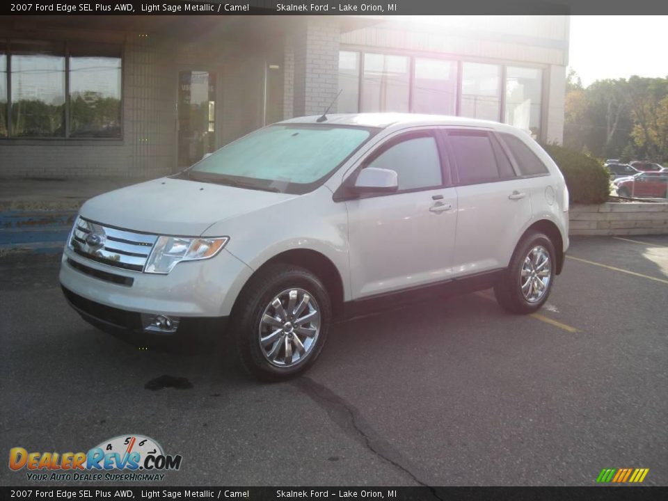 2007 Ford Edge SEL Plus AWD Light Sage Metallic / Camel Photo #2