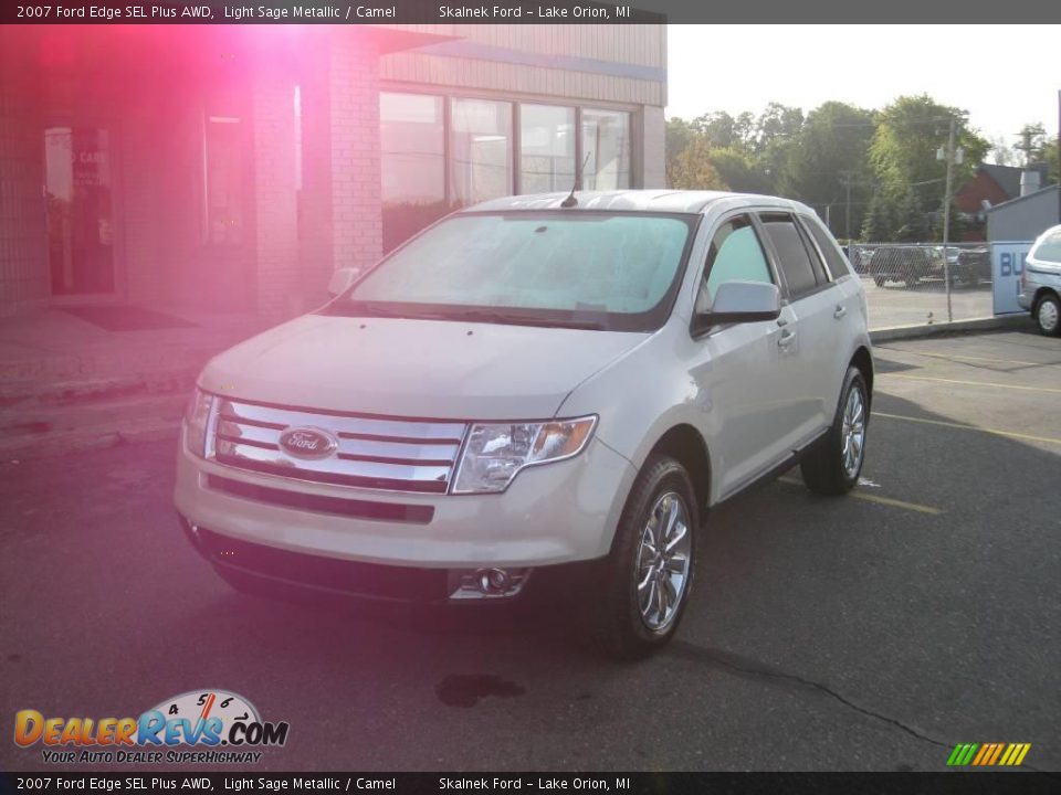 2007 Ford Edge SEL Plus AWD Light Sage Metallic / Camel Photo #3