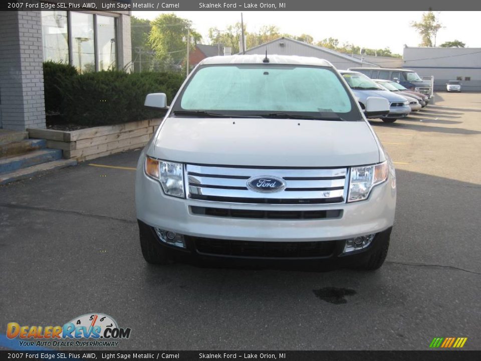 2007 Ford Edge SEL Plus AWD Light Sage Metallic / Camel Photo #4