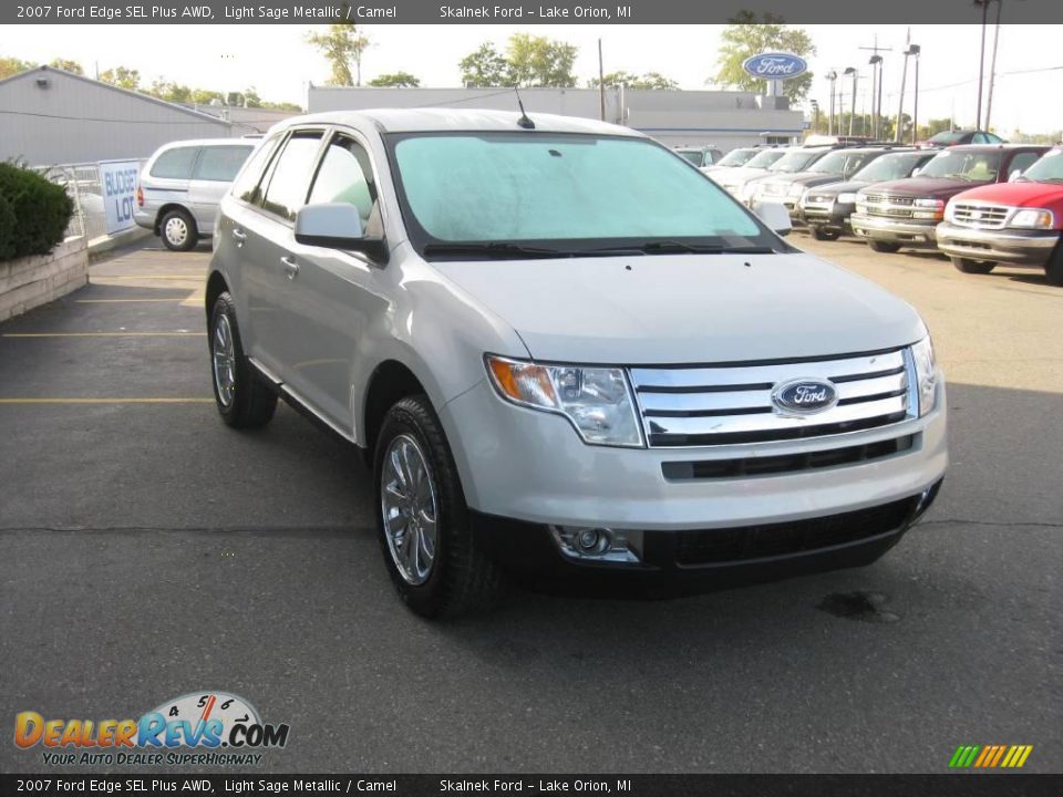 2007 Ford Edge SEL Plus AWD Light Sage Metallic / Camel Photo #5