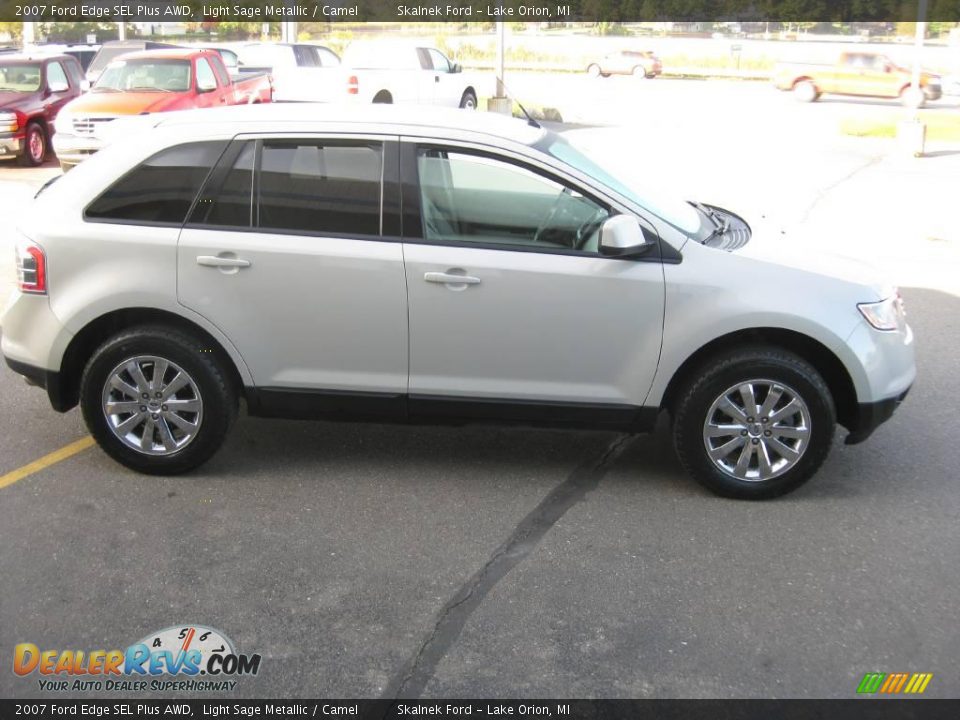 2007 Ford Edge SEL Plus AWD Light Sage Metallic / Camel Photo #7