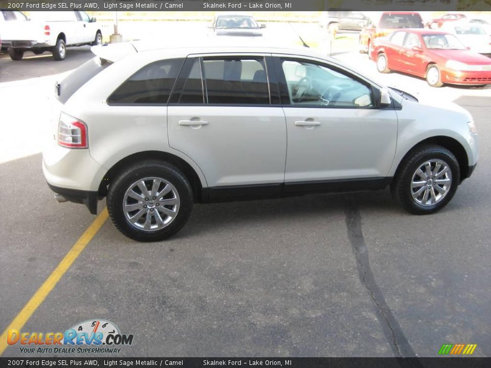 2007 Ford Edge SEL Plus AWD Light Sage Metallic / Camel Photo #8