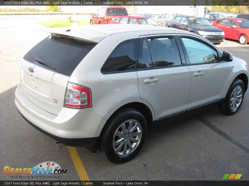 2007 Ford Edge SEL Plus AWD Light Sage Metallic / Camel Photo #9