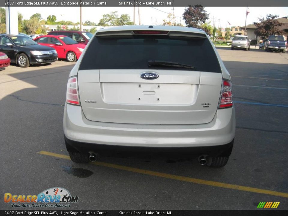 2007 Ford Edge SEL Plus AWD Light Sage Metallic / Camel Photo #10