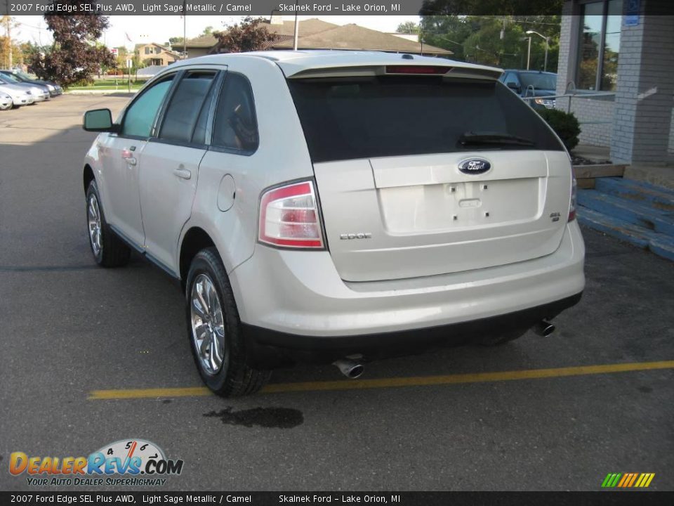 2007 Ford Edge SEL Plus AWD Light Sage Metallic / Camel Photo #11