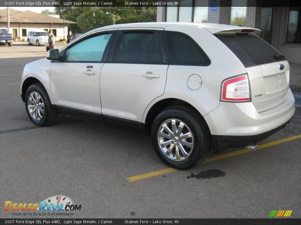 2007 Ford Edge SEL Plus AWD Light Sage Metallic / Camel Photo #12