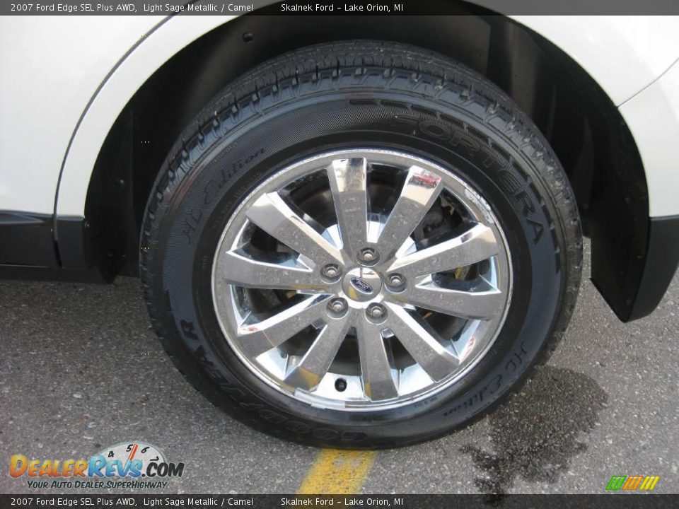 2007 Ford Edge SEL Plus AWD Light Sage Metallic / Camel Photo #13