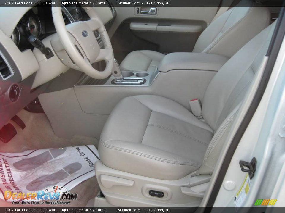 2007 Ford Edge SEL Plus AWD Light Sage Metallic / Camel Photo #22