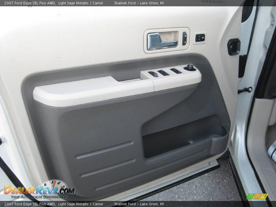 2007 Ford Edge SEL Plus AWD Light Sage Metallic / Camel Photo #24