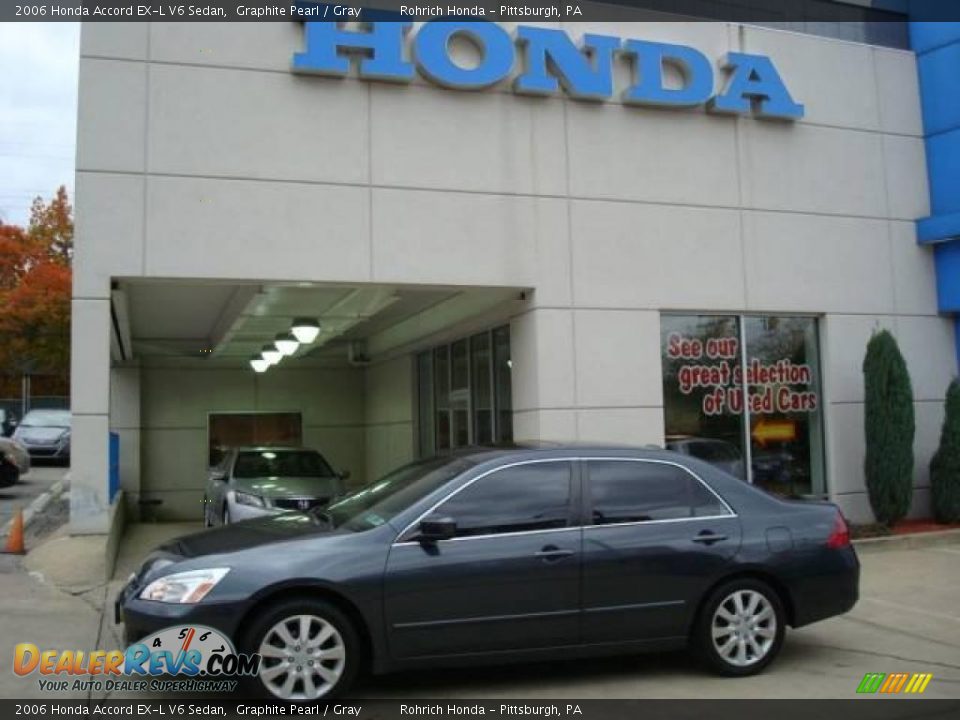 2006 Honda Accord EX-L V6 Sedan Graphite Pearl / Gray Photo #1