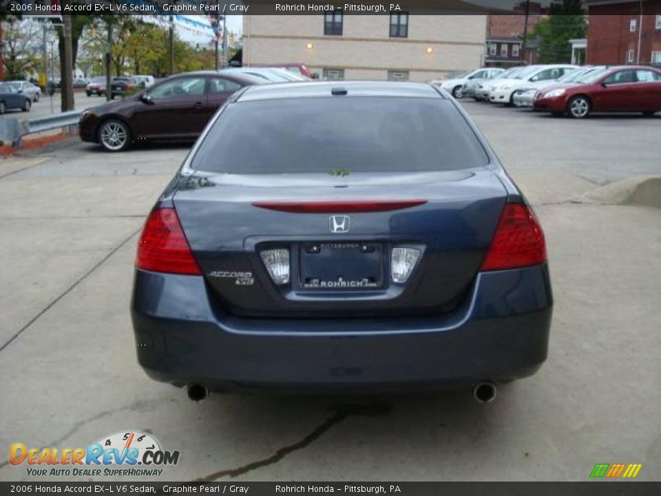 2006 Honda Accord EX-L V6 Sedan Graphite Pearl / Gray Photo #3