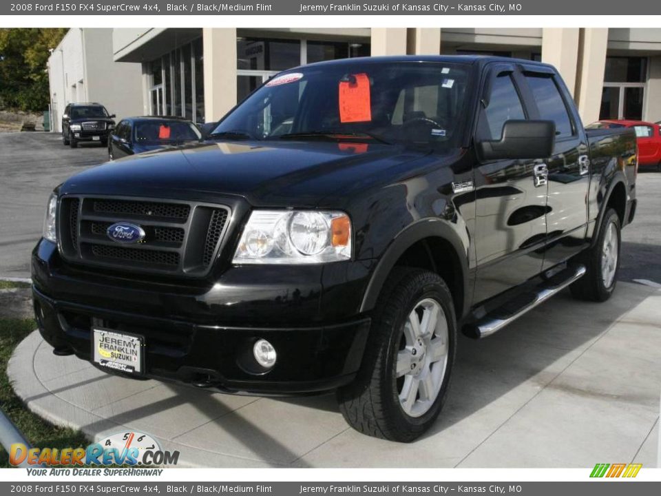 2008 Ford F150 FX4 SuperCrew 4x4 Black / Black/Medium Flint Photo #3