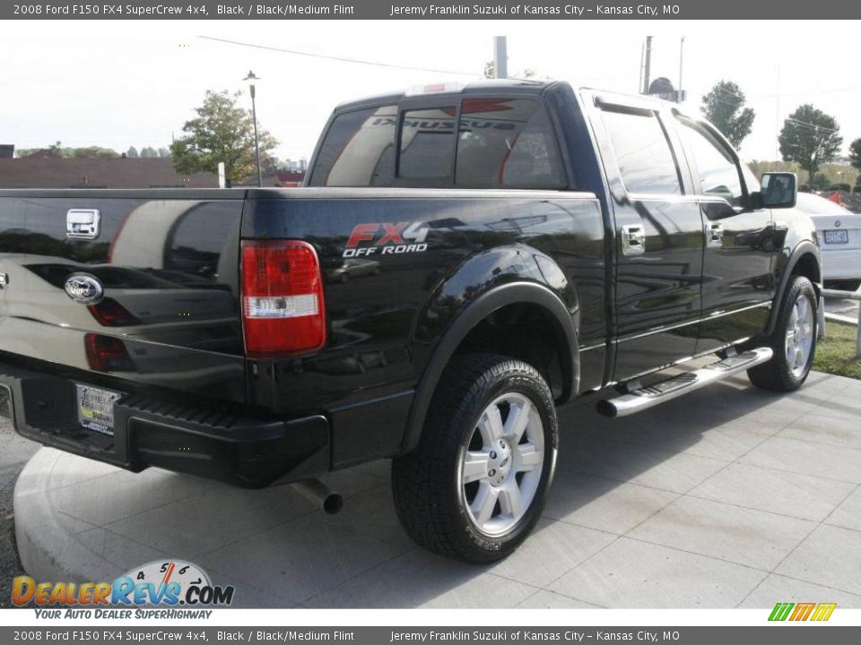 2008 Ford F150 FX4 SuperCrew 4x4 Black / Black/Medium Flint Photo #6