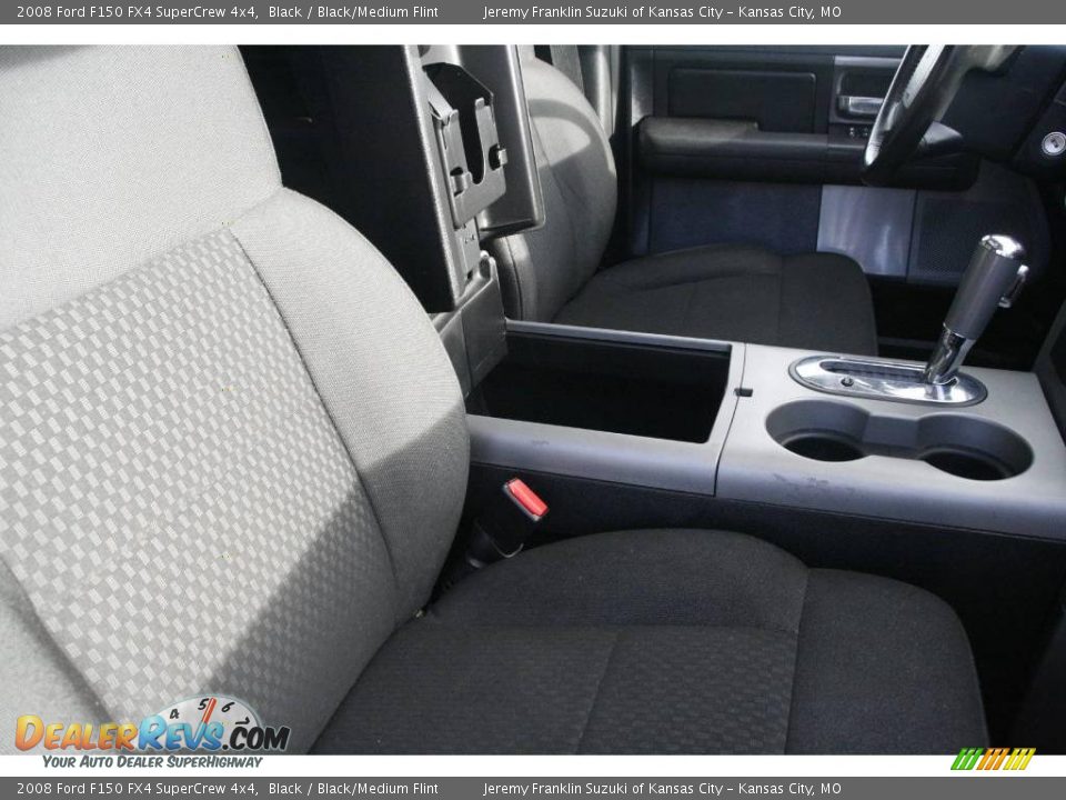 2008 Ford F150 FX4 SuperCrew 4x4 Black / Black/Medium Flint Photo #11