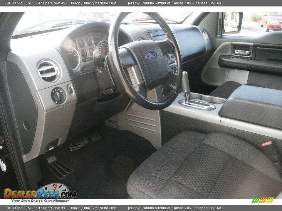 2008 Ford F150 FX4 SuperCrew 4x4 Black / Black/Medium Flint Photo #13