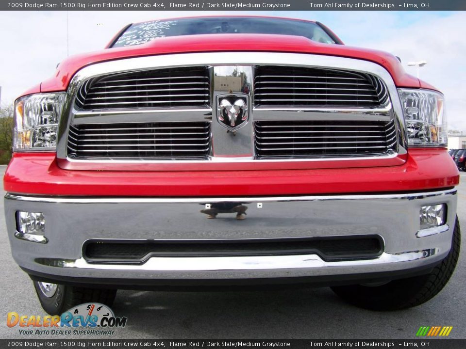 2009 Dodge Ram 1500 Big Horn Edition Crew Cab 4x4 Flame Red / Dark Slate/Medium Graystone Photo #3