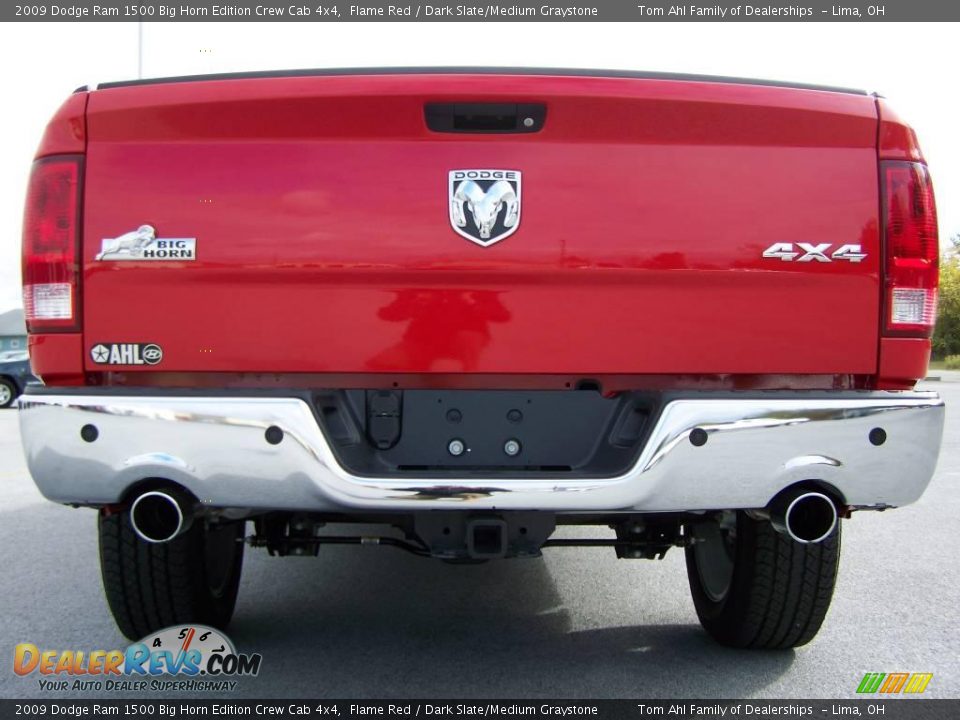 2009 Dodge Ram 1500 Big Horn Edition Crew Cab 4x4 Flame Red / Dark Slate/Medium Graystone Photo #6