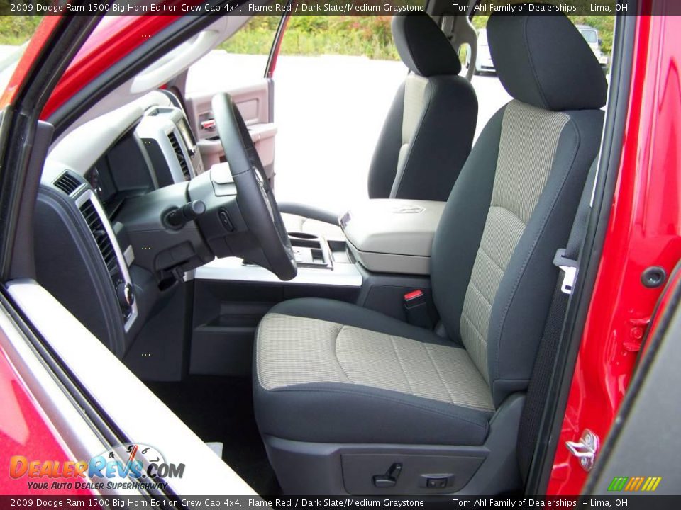 2009 Dodge Ram 1500 Big Horn Edition Crew Cab 4x4 Flame Red / Dark Slate/Medium Graystone Photo #10