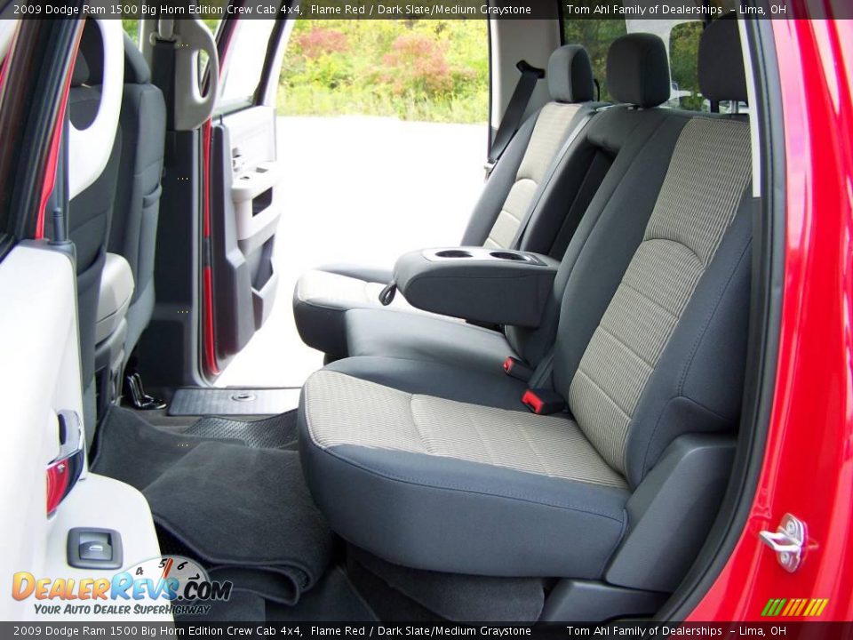 2009 Dodge Ram 1500 Big Horn Edition Crew Cab 4x4 Flame Red / Dark Slate/Medium Graystone Photo #11