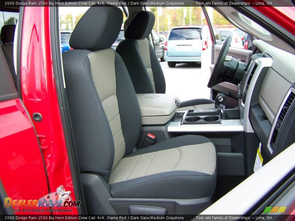 2009 Dodge Ram 1500 Big Horn Edition Crew Cab 4x4 Flame Red / Dark Slate/Medium Graystone Photo #13