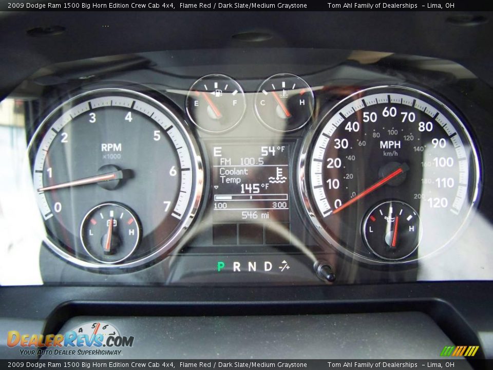 2009 Dodge Ram 1500 Big Horn Edition Crew Cab 4x4 Flame Red / Dark Slate/Medium Graystone Photo #16