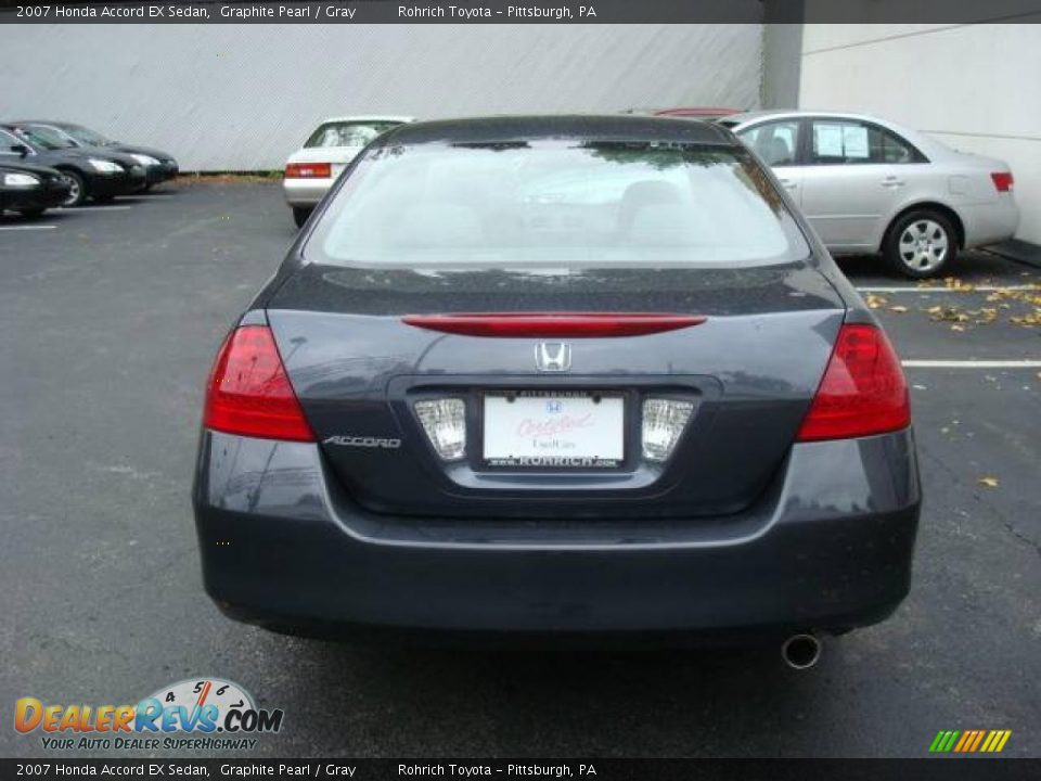 2007 Honda Accord EX Sedan Graphite Pearl / Gray Photo #3