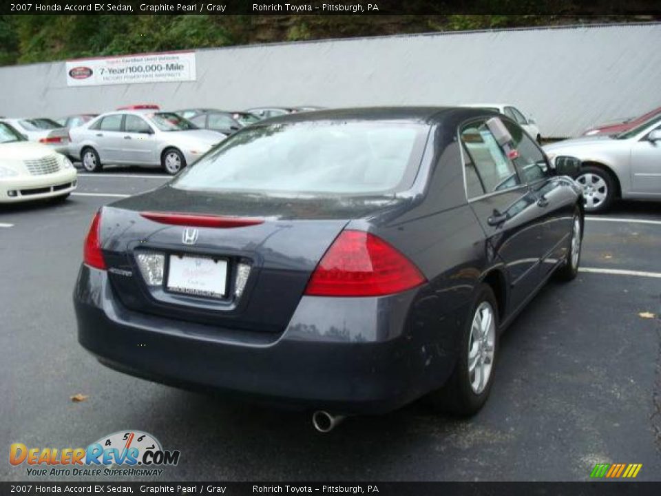 2007 Honda Accord EX Sedan Graphite Pearl / Gray Photo #4
