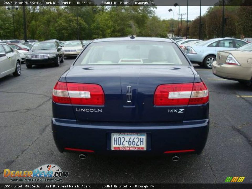 2007 Lincoln MKZ Sedan Dark Blue Pearl Metallic / Sand Photo #3
