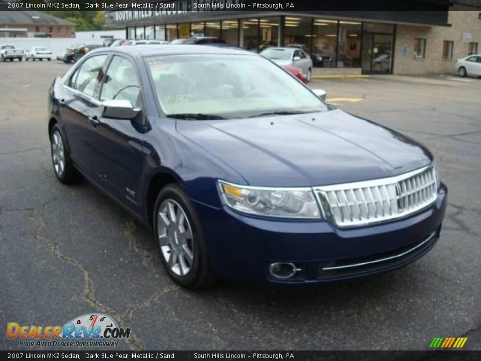 2007 Lincoln MKZ Sedan Dark Blue Pearl Metallic / Sand Photo #5