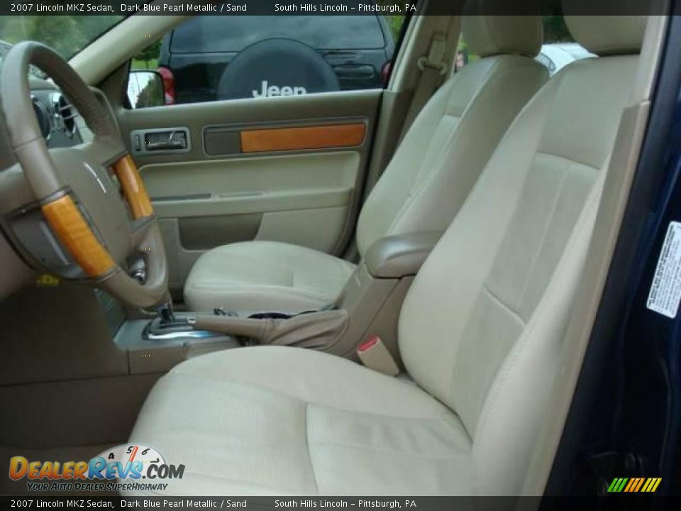 2007 Lincoln MKZ Sedan Dark Blue Pearl Metallic / Sand Photo #8