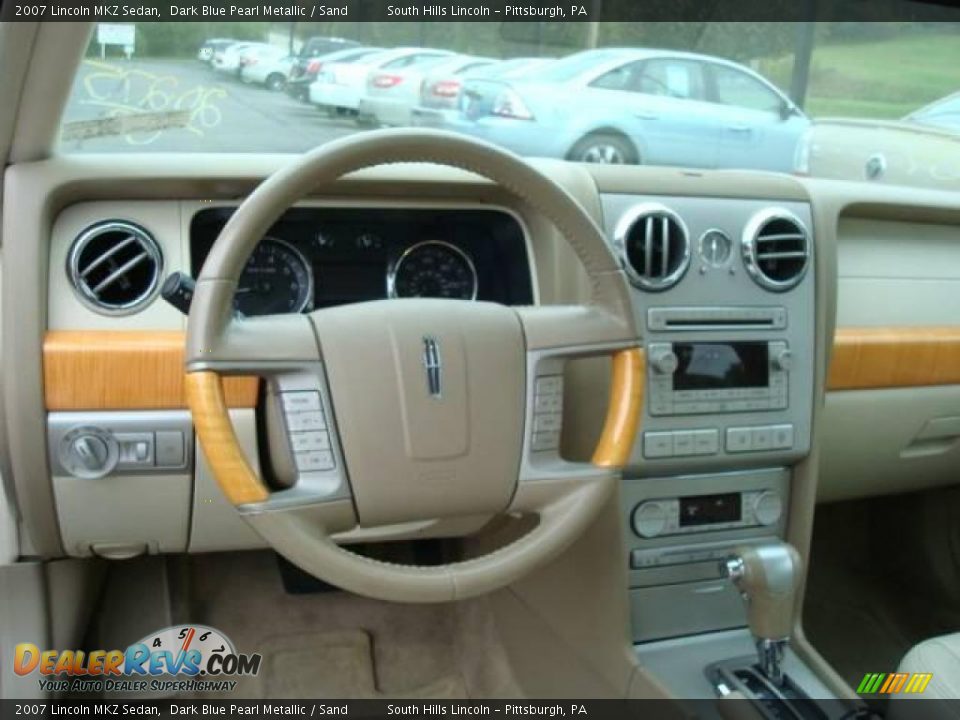 2007 Lincoln MKZ Sedan Dark Blue Pearl Metallic / Sand Photo #10