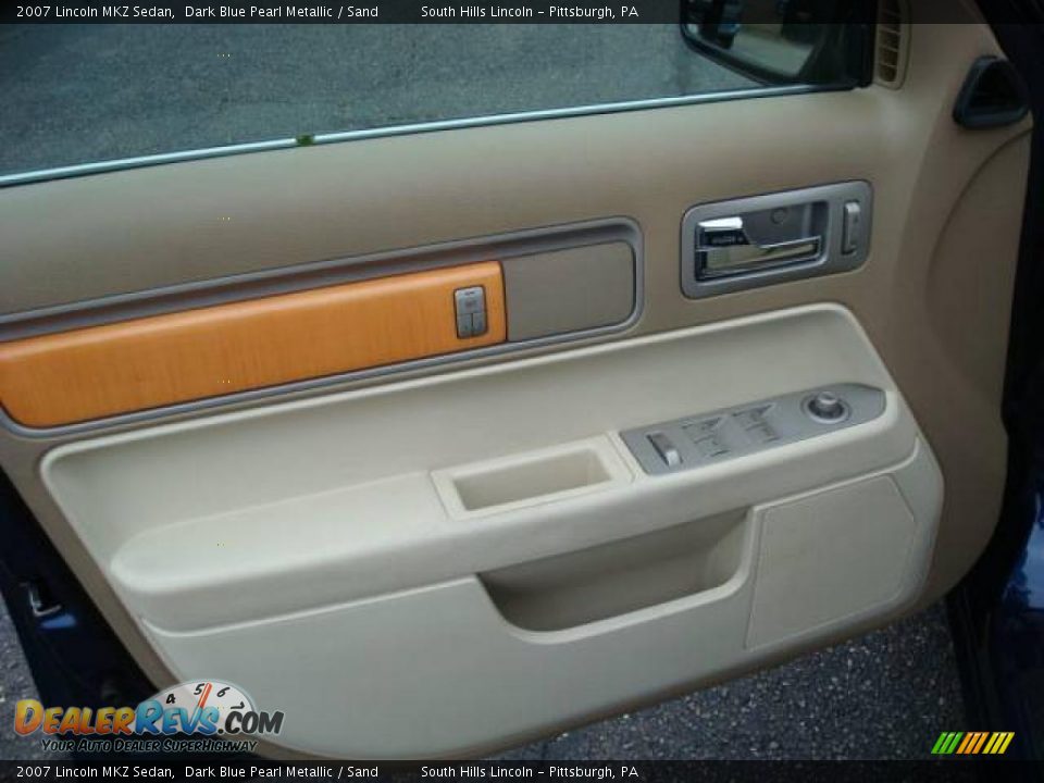 2007 Lincoln MKZ Sedan Dark Blue Pearl Metallic / Sand Photo #11