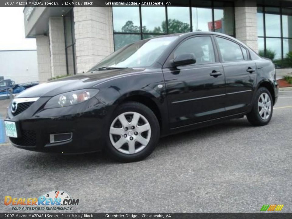 2007 Mazda MAZDA3 i Sedan Black Mica / Black Photo #2