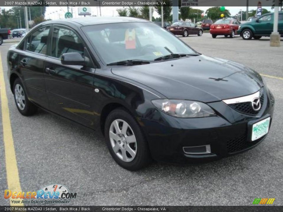 2007 Mazda MAZDA3 i Sedan Black Mica / Black Photo #7