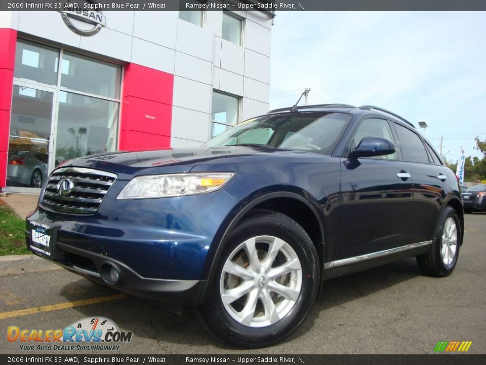 2006 Infiniti FX 35 AWD Sapphire Blue Pearl / Wheat Photo #1
