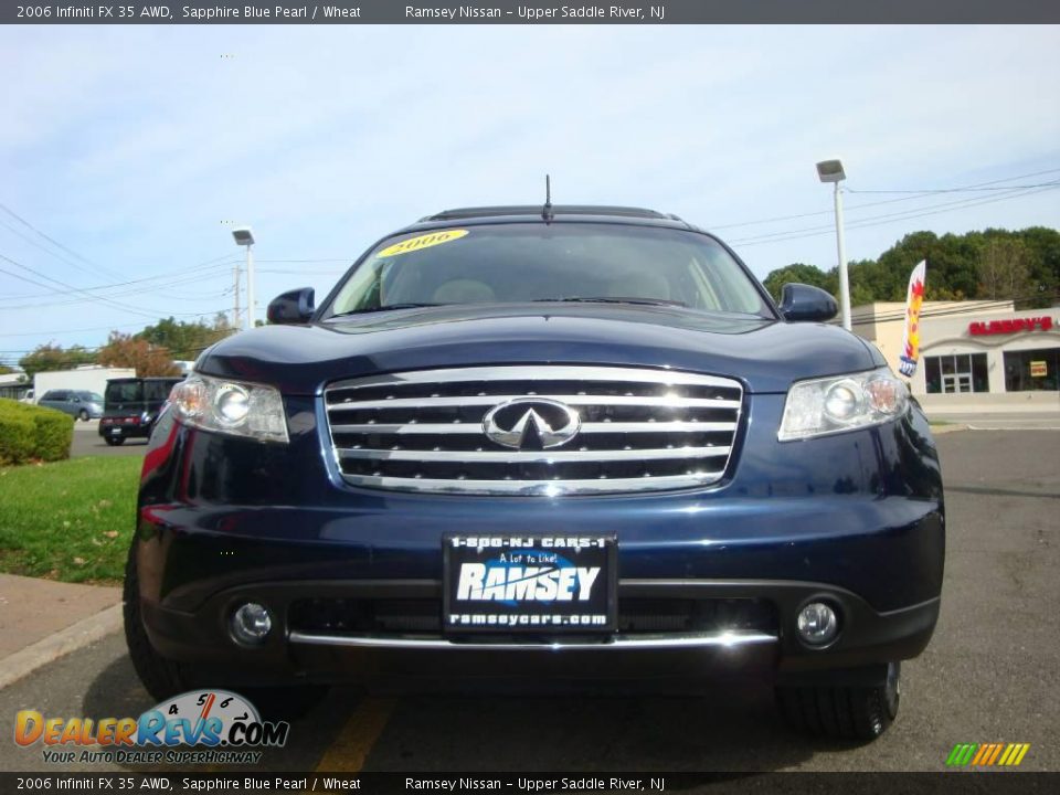 2006 Infiniti FX 35 AWD Sapphire Blue Pearl / Wheat Photo #2