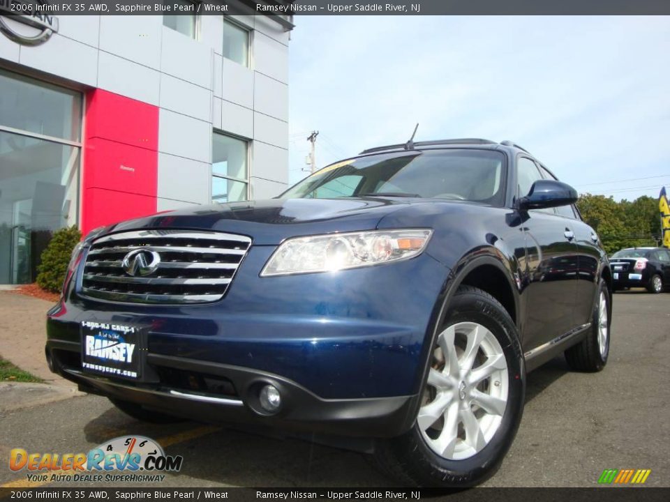 2006 Infiniti FX 35 AWD Sapphire Blue Pearl / Wheat Photo #3