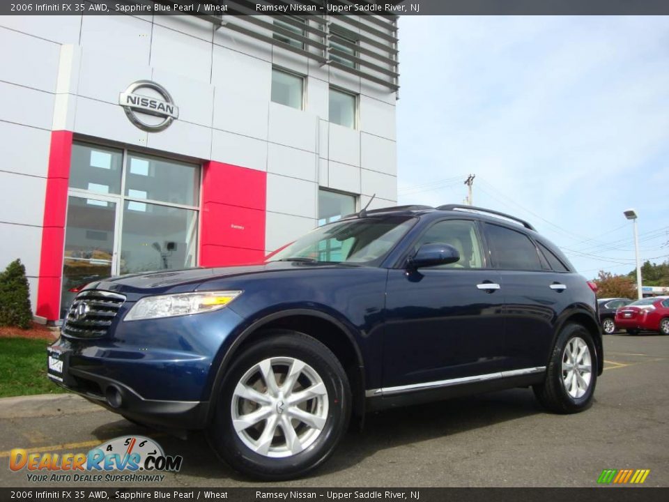 2006 Infiniti FX 35 AWD Sapphire Blue Pearl / Wheat Photo #4