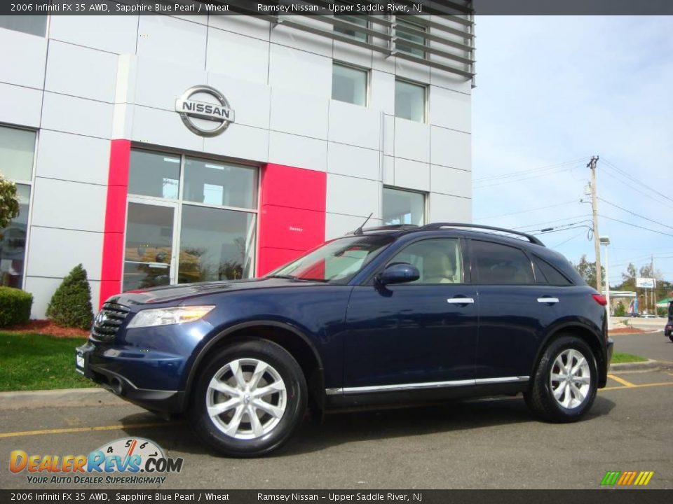 2006 Infiniti FX 35 AWD Sapphire Blue Pearl / Wheat Photo #5