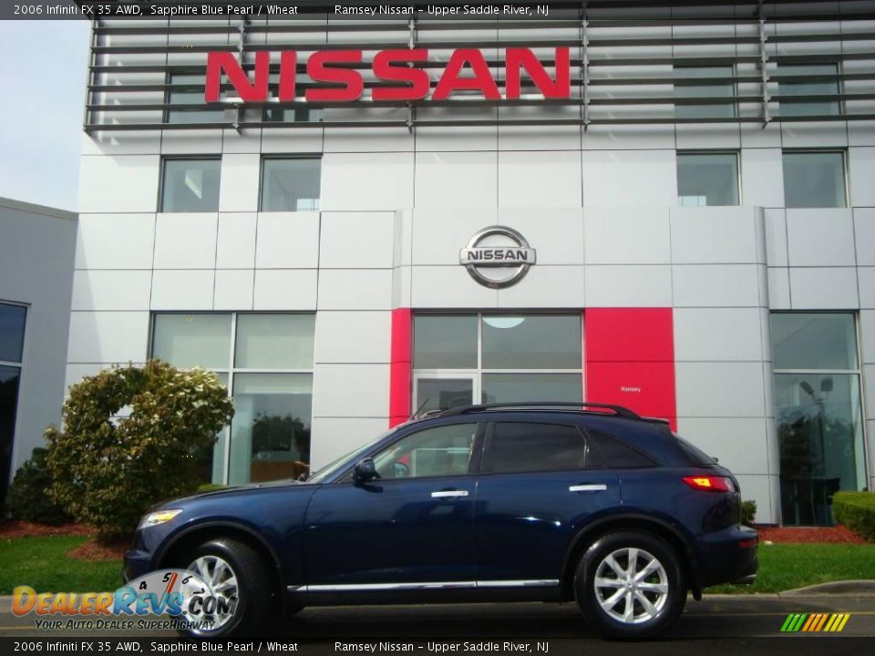 2006 Infiniti FX 35 AWD Sapphire Blue Pearl / Wheat Photo #6