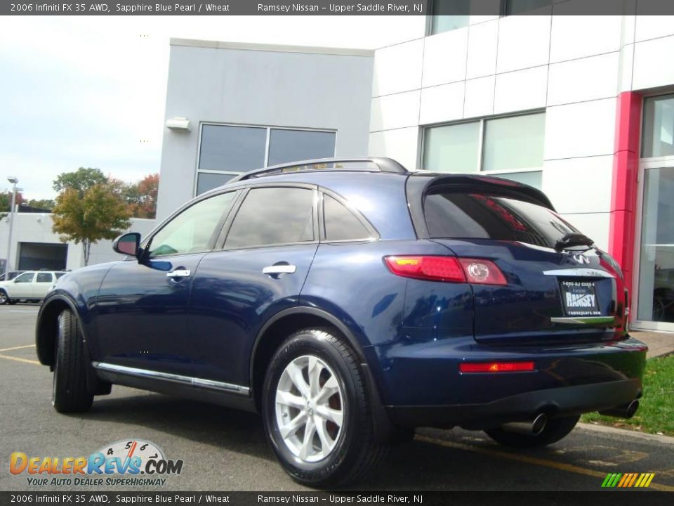 2006 Infiniti FX 35 AWD Sapphire Blue Pearl / Wheat Photo #7
