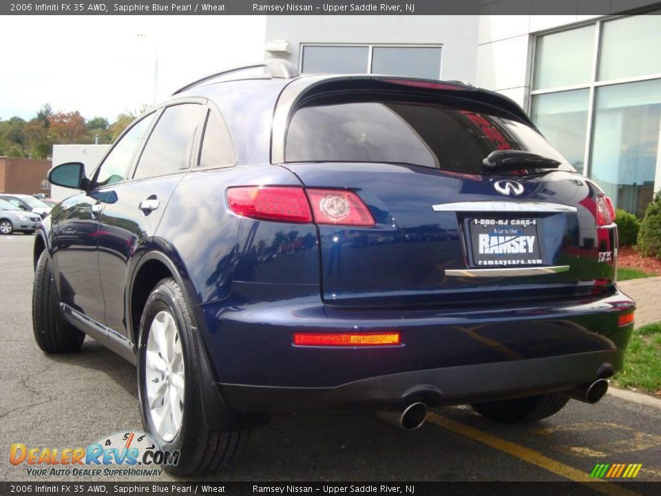 2006 Infiniti FX 35 AWD Sapphire Blue Pearl / Wheat Photo #8