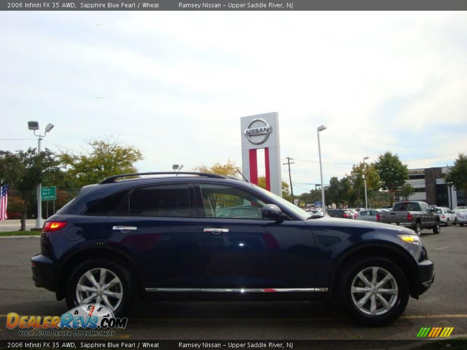 2006 Infiniti FX 35 AWD Sapphire Blue Pearl / Wheat Photo #12
