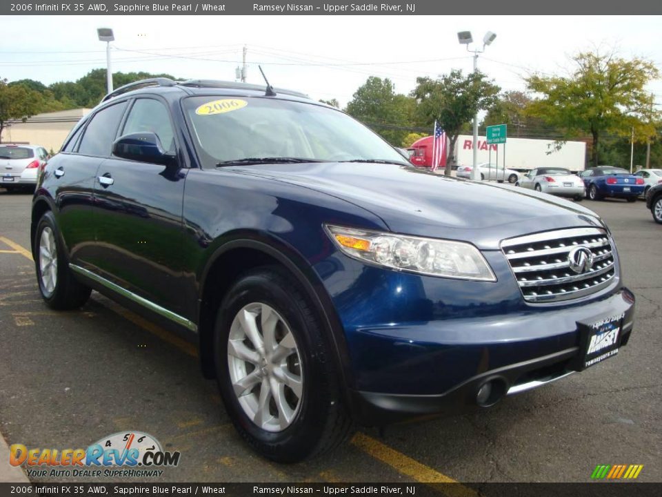 2006 Infiniti FX 35 AWD Sapphire Blue Pearl / Wheat Photo #14