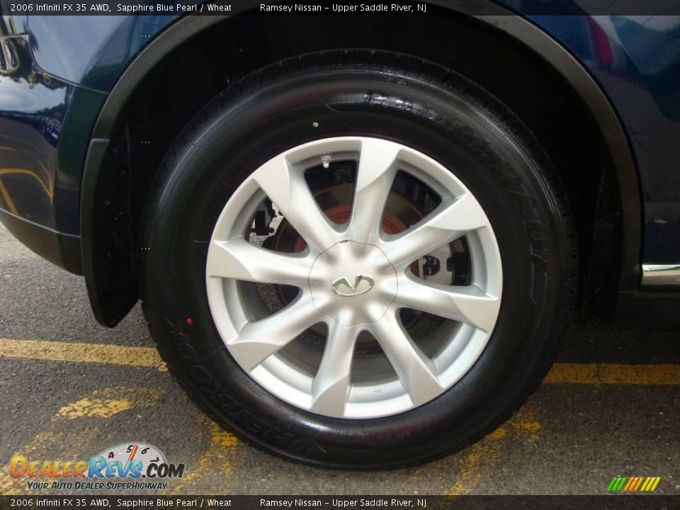2006 Infiniti FX 35 AWD Sapphire Blue Pearl / Wheat Photo #26