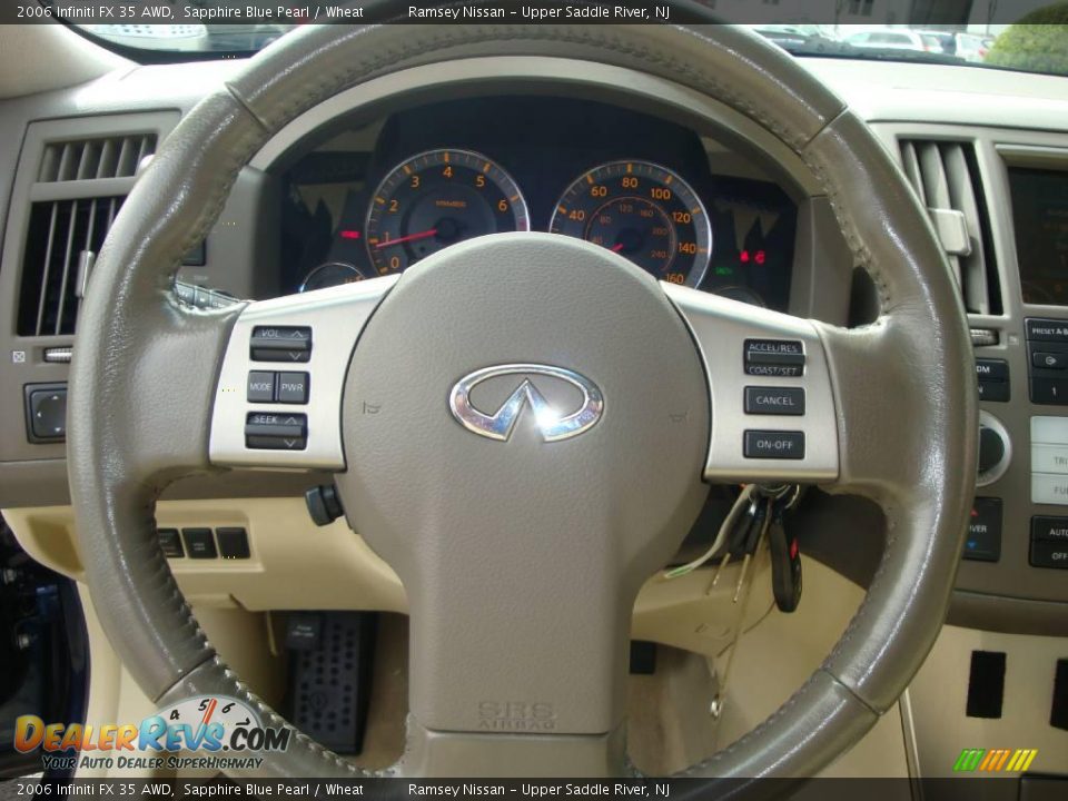 2006 Infiniti FX 35 AWD Sapphire Blue Pearl / Wheat Photo #34